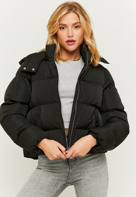 TALLY WEiJL, Schwarze Daunenjacke mit Kapuze for Women