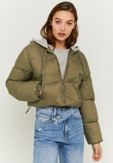 TALLY WEiJL, Hooded Cropped Puffer Jacket for Women