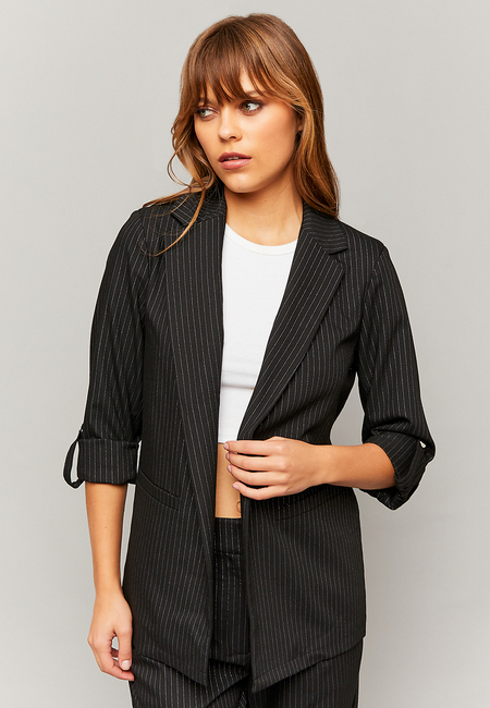 TALLY WEiJL, Black Blazer with Glitter Stripe for Women