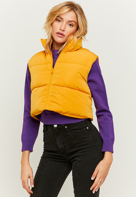 TALLY WEiJL, Yellow Sleeveless Puffer Jacket for Women