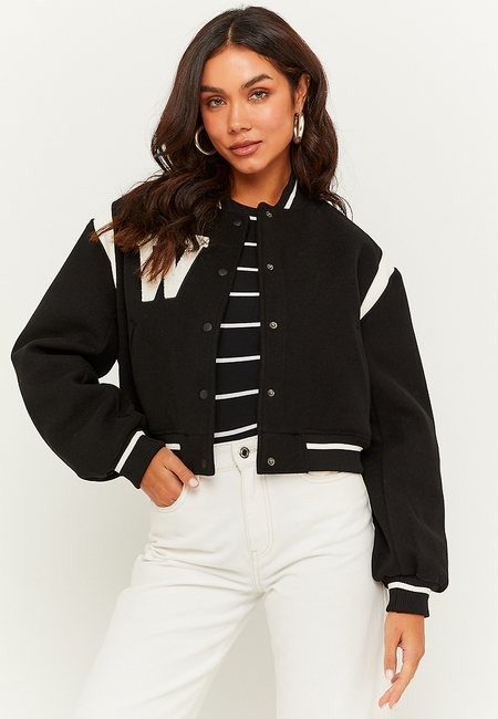 TALLY WEiJL, Faux Wool Varsity Jacket for Women