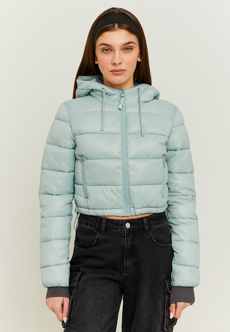 TALLY WEiJL, Blue Cropped Padded Jacket for Women