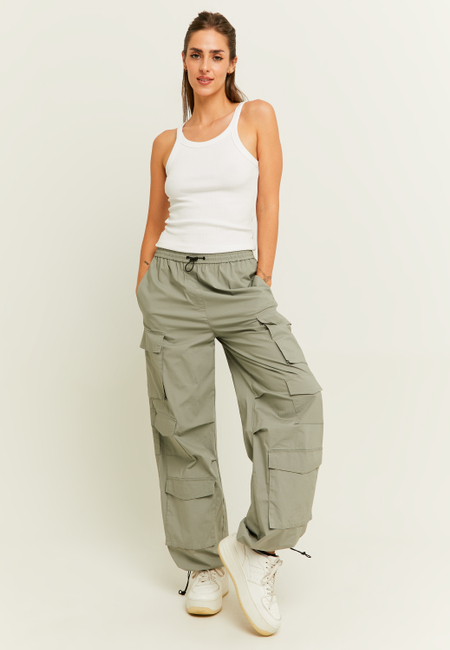 TALLY WEiJL, Pantalon Vert Parachute for Women