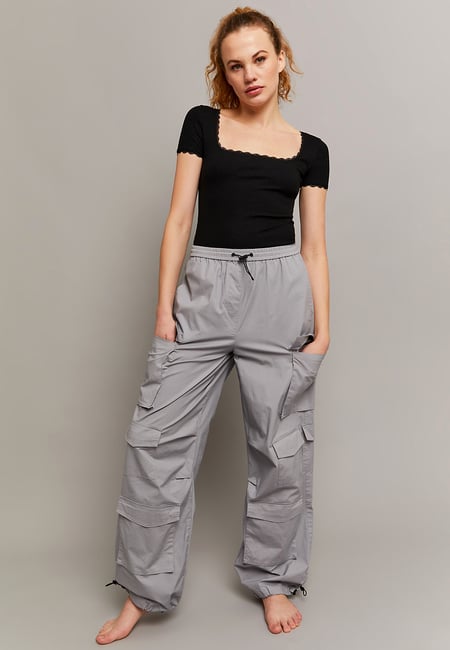 TALLY WEiJL, Grey Cargo Pants for Women