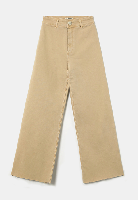 TALLY WEiJL, Beige High Waist Wide Leg Trousers for Women