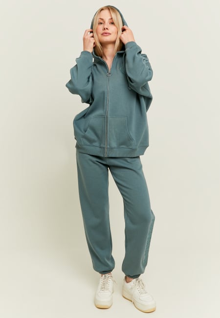 TALLY WEiJL, Blue Basic Joggers with Embroidery for Women