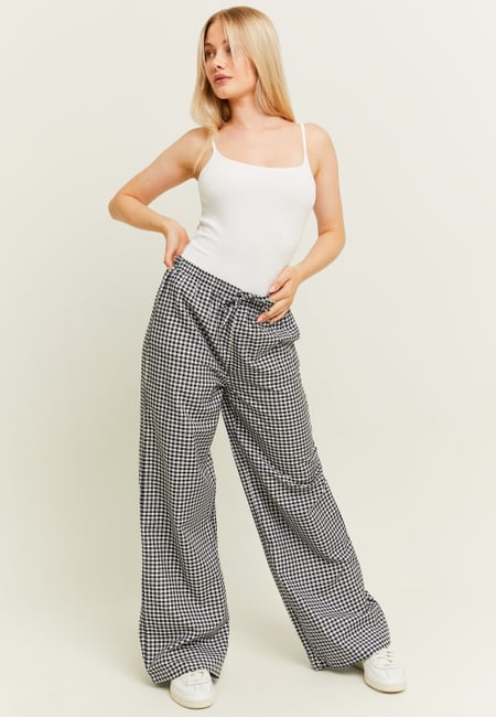 TALLY WEiJL, Karierte Pyjama-Style Hose for Women