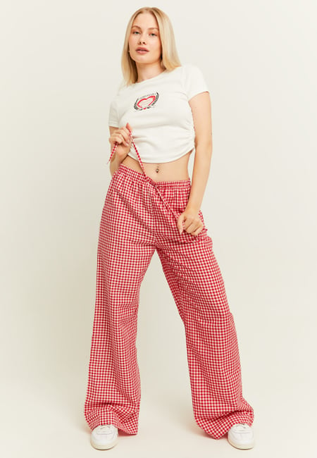 TALLY WEiJL, checkered pyjama - style trousers  for Women