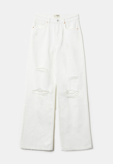 TALLY WEiJL, Destroyed Wide Leg Trousers for Women