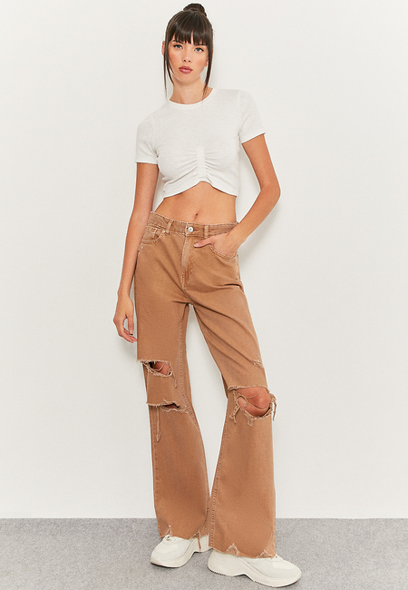 TALLY WEiJL, Destroyed Wide Leg Trousers for Women