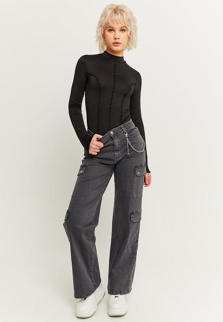 TALLY WEiJL, High Waist Cargo Straight Trousers for Women