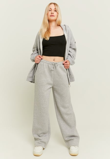 TALLY WEiJL, Jogging Wide Leg Gris Basique for Women