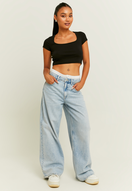 TALLY WEiJL, Weite Jeans mit Boxer-Detail for Women