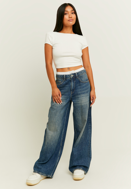 TALLY WEiJL, Loose Skater Jeans with Boxer Detail for Women