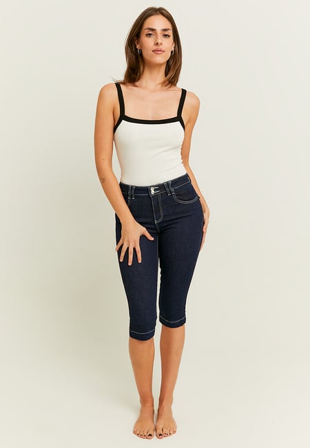 TALLY WEiJL, Jean Capri Délévage Foncé for Women