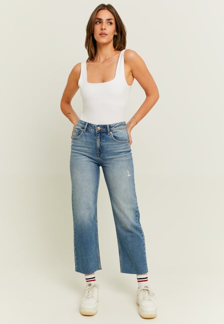 TALLY WEiJL, Straight Leg Jeans mit Vintage-Waschung for Women