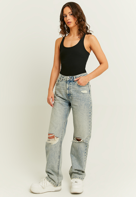 TALLY WEiJL, High Waist Straight Leg Jeans for Women