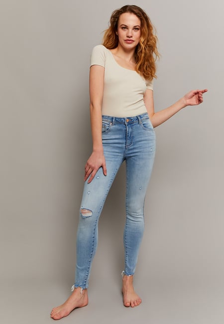 TALLY WEiJL, Mid Waist Skinny Push Up Jeans for Women