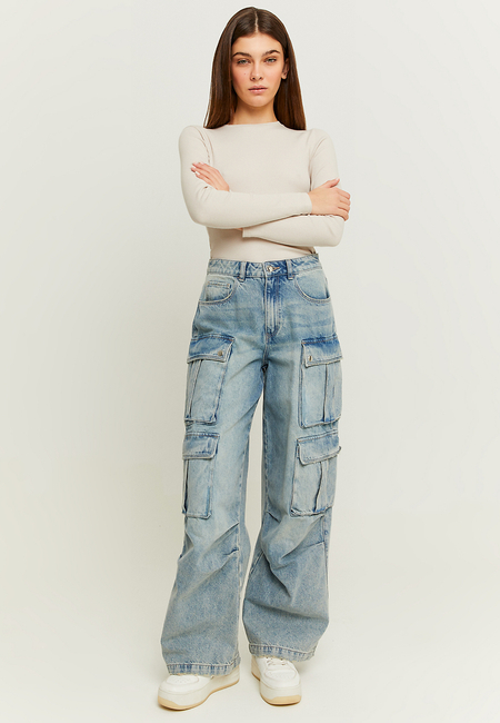 TALLY WEiJL, Mid Waist Skater-Cargo-Jeans for Women