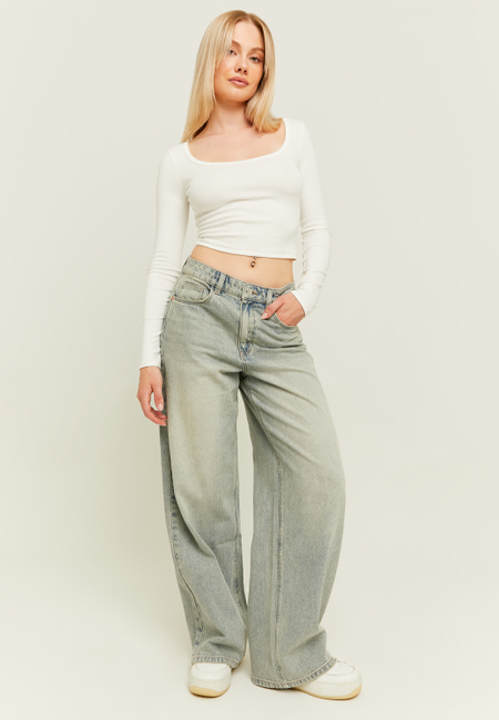 TALLY WEiJL, Mid Waist Skater Jeans for Women