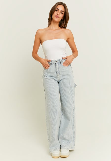 TALLY WEiJL, Jeans Wide Leg con Strappi for Women