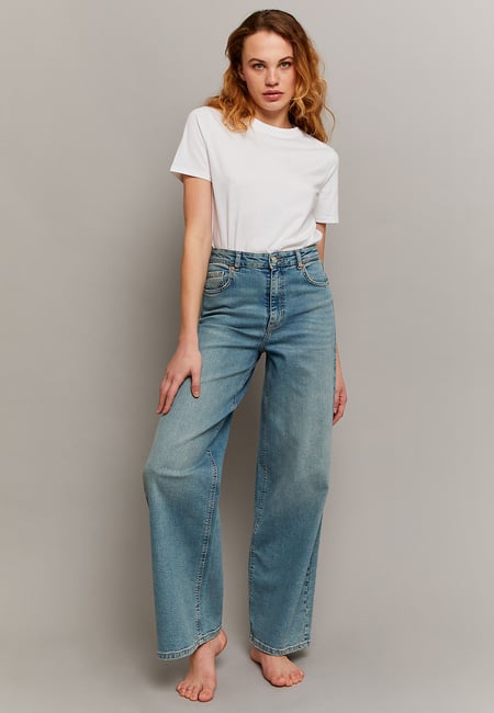 TALLY WEiJL, Jeans Wide Leg A Vita Alta for Women