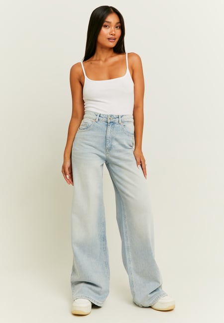 TALLY WEiJL, Jeans Wide Leg a Vita Alta for Women