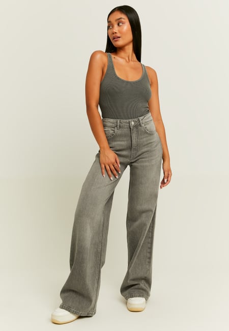 TALLY WEiJL, Jeans Wide Leg a Vita Alta for Women