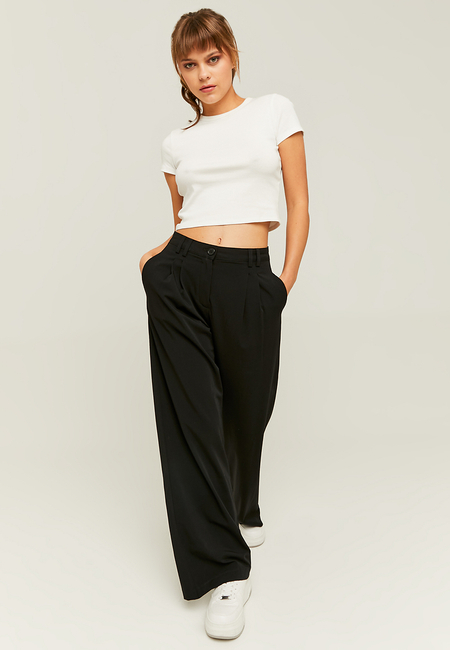 TALLY WEiJL, Black High Waist Loose Trousers for Women