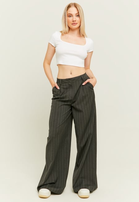 TALLY WEiJL, Pantalon Habillé Wide Leg Gris for Women