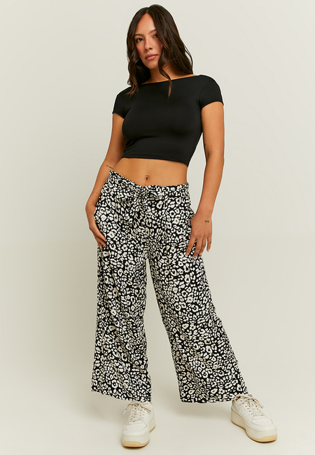 TALLY WEiJL, Printed Culotte Trousers With Knot for Women