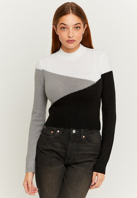 TALLY WEiJL, Colorblock Cropped Jumper for Women