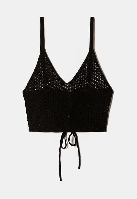 TALLY WEiJL, Schwarzes Bralet aus Strick for Women