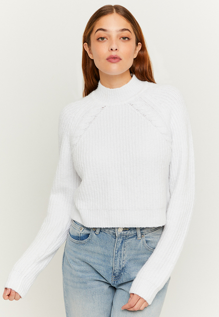 TALLY WEiJL, White Regular Fit Jumper for Women