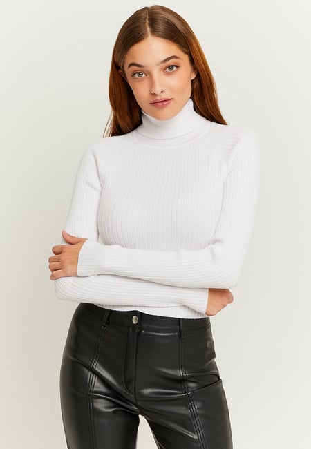 TALLY WEiJL, Pull Col Roulé Blanc for Women