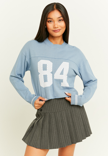 TALLY WEiJL, Blue Varsity Knit Jumper for Women