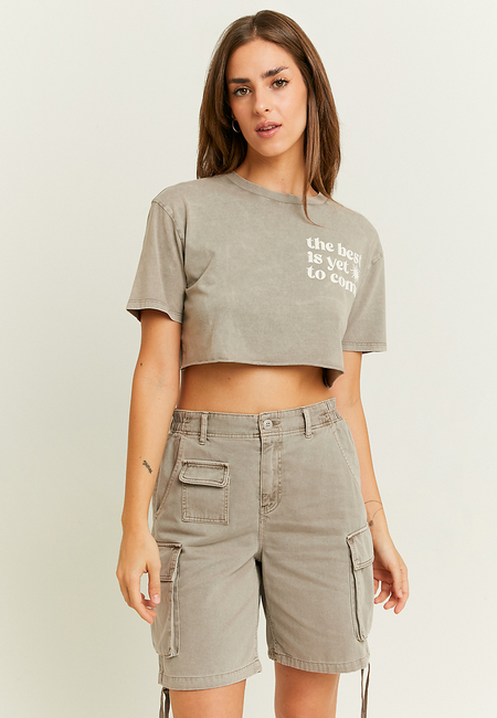 TALLY WEiJL, Short Cargo Gris Taille Mi-Haute for Women