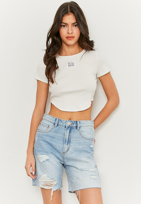 TALLY WEiJL, Bermuda en Jean Taille Haute for Women