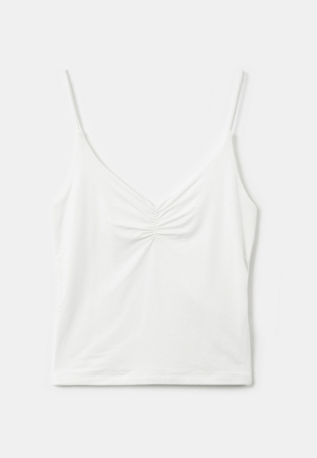 TALLY WEiJL, White Sleeveless Basic Top for Women