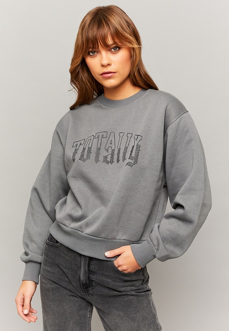 TALLY WEiJL, Oversize Printed Sweatshirt With Strass for Women