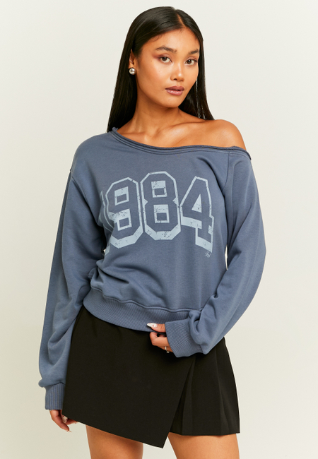 TALLY WEiJL, Grey Off Shoulder Sweatshirt for Women