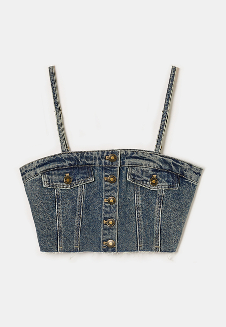 TALLY WEiJL, Korset Top aus Denim for Women