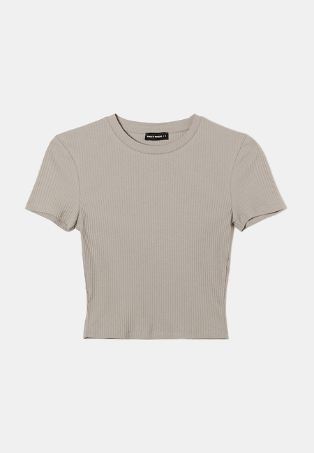 TALLY WEiJL, Basic Ribbed T-shirts for Women