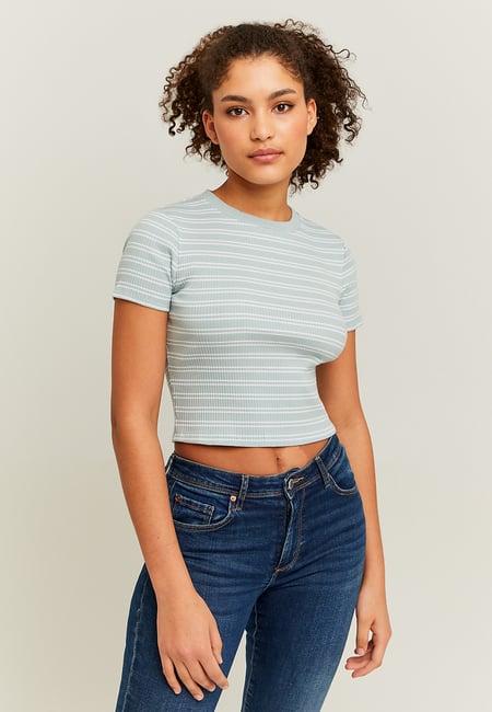 TALLY WEiJL, Gestreiftes Cropped  Basic T-Shirt for Women