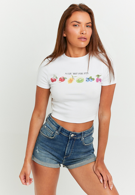 TALLY WEiJL, White Printed T-shirt for Women