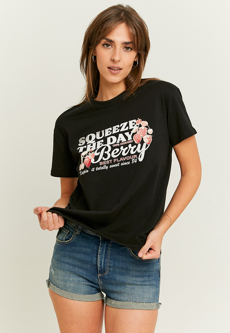 TALLY WEiJL, T-shirt imprimé loose noir for Women