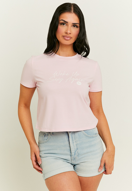 TALLY WEiJL, Printed Pink T-shirt for Women