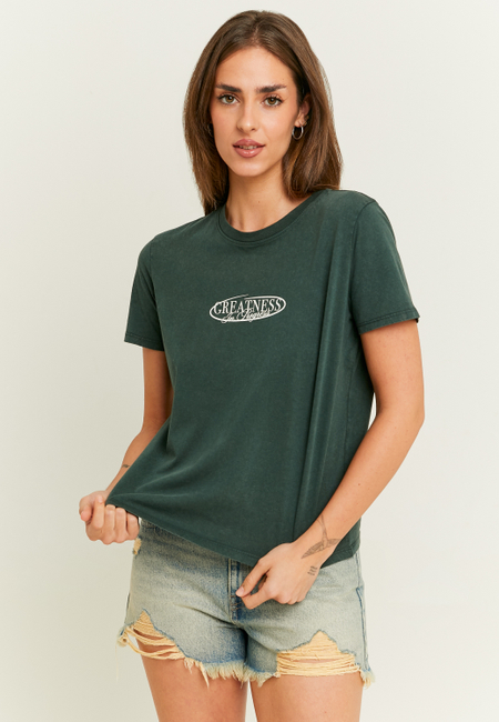 TALLY WEiJL, Khaki Printed T-Shirt for Women