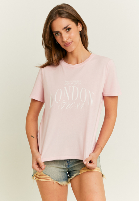 TALLY WEiJL, Pinkes bedrucktes T-Shirt for Women