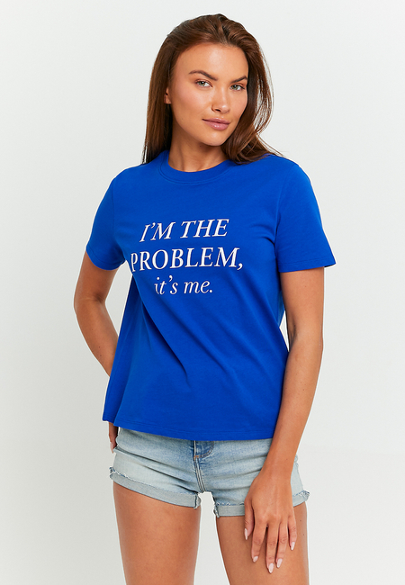 TALLY WEiJL, Blue Printed Regular T-shirt for Women